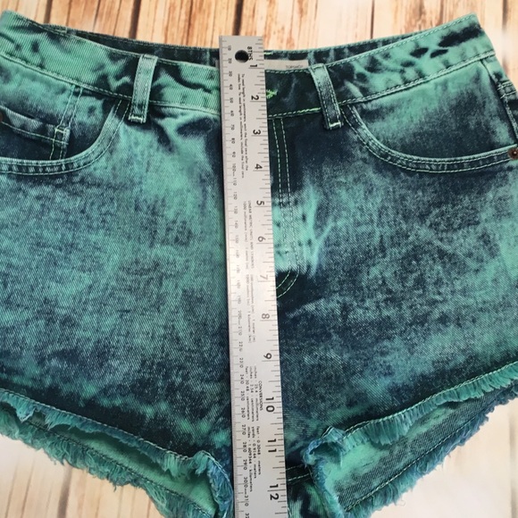 Topshop Moto Acid Washed Denim Frayed Edge Size 27 - Picture 7 of 8